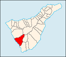 Localización de Adeje en Tenerife